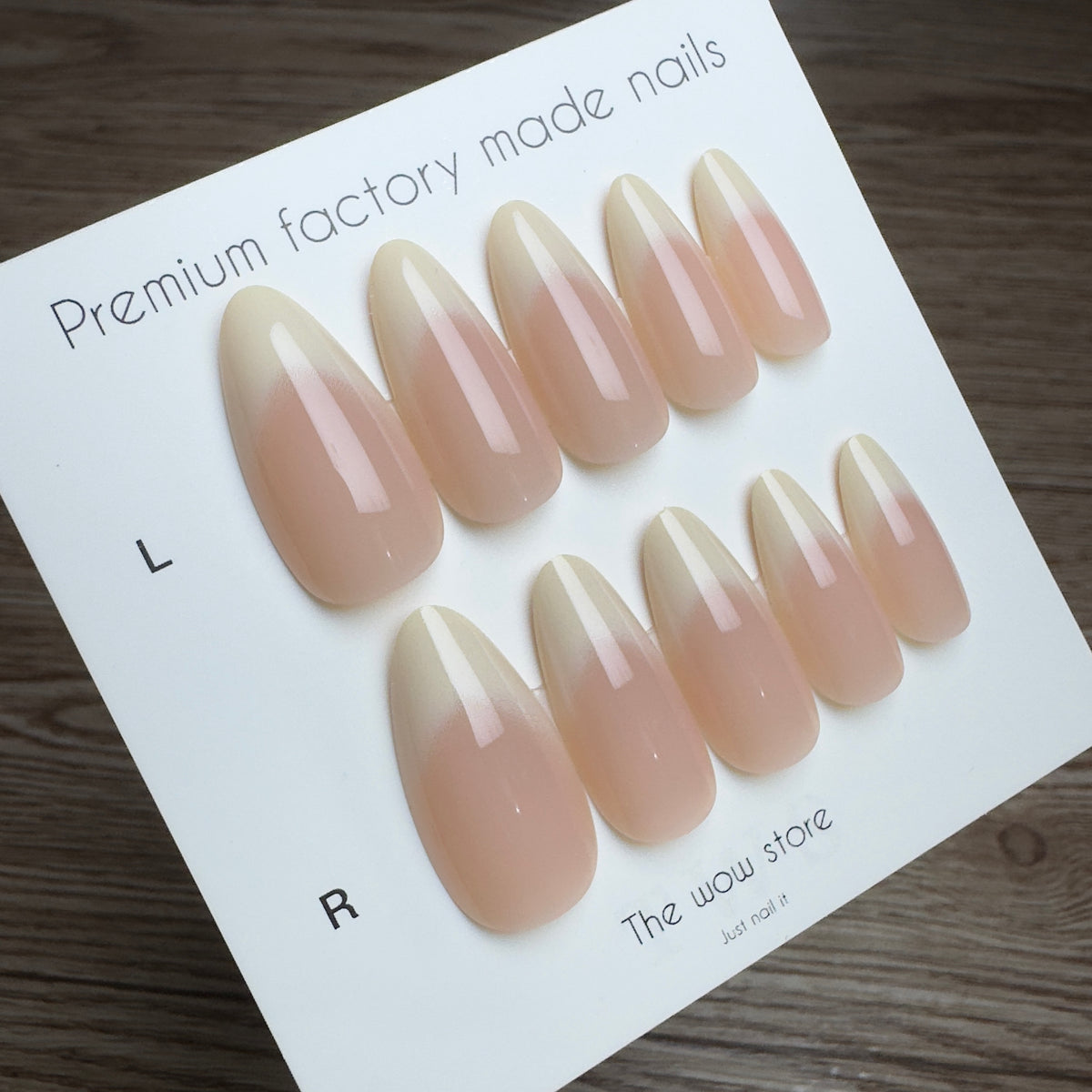 Hyper realistic milky white tips - 24 nails set