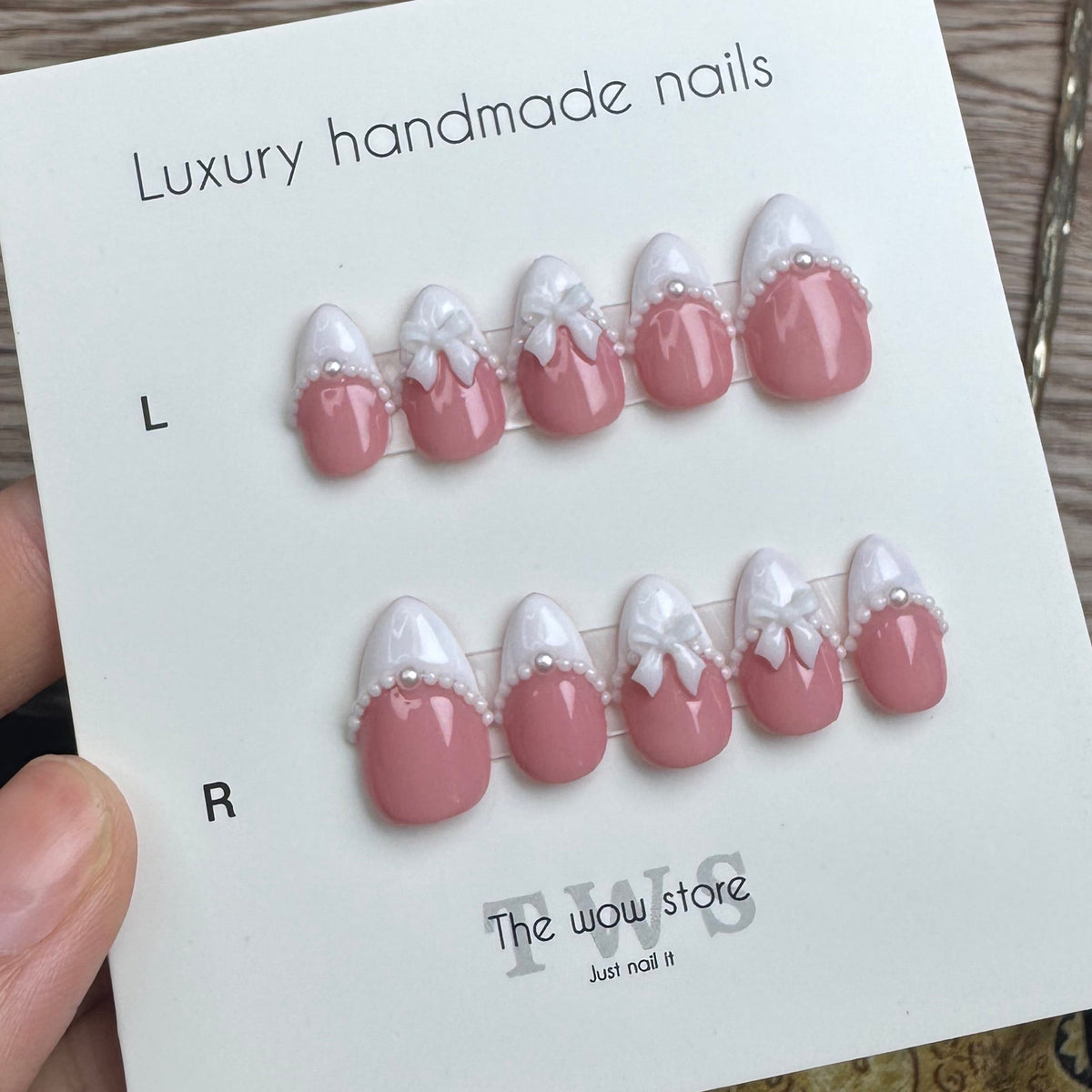 Kids french nails- Handmade