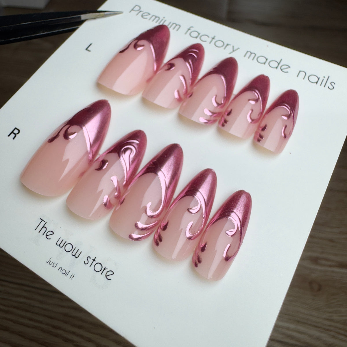 Pink viper - 24 nails set