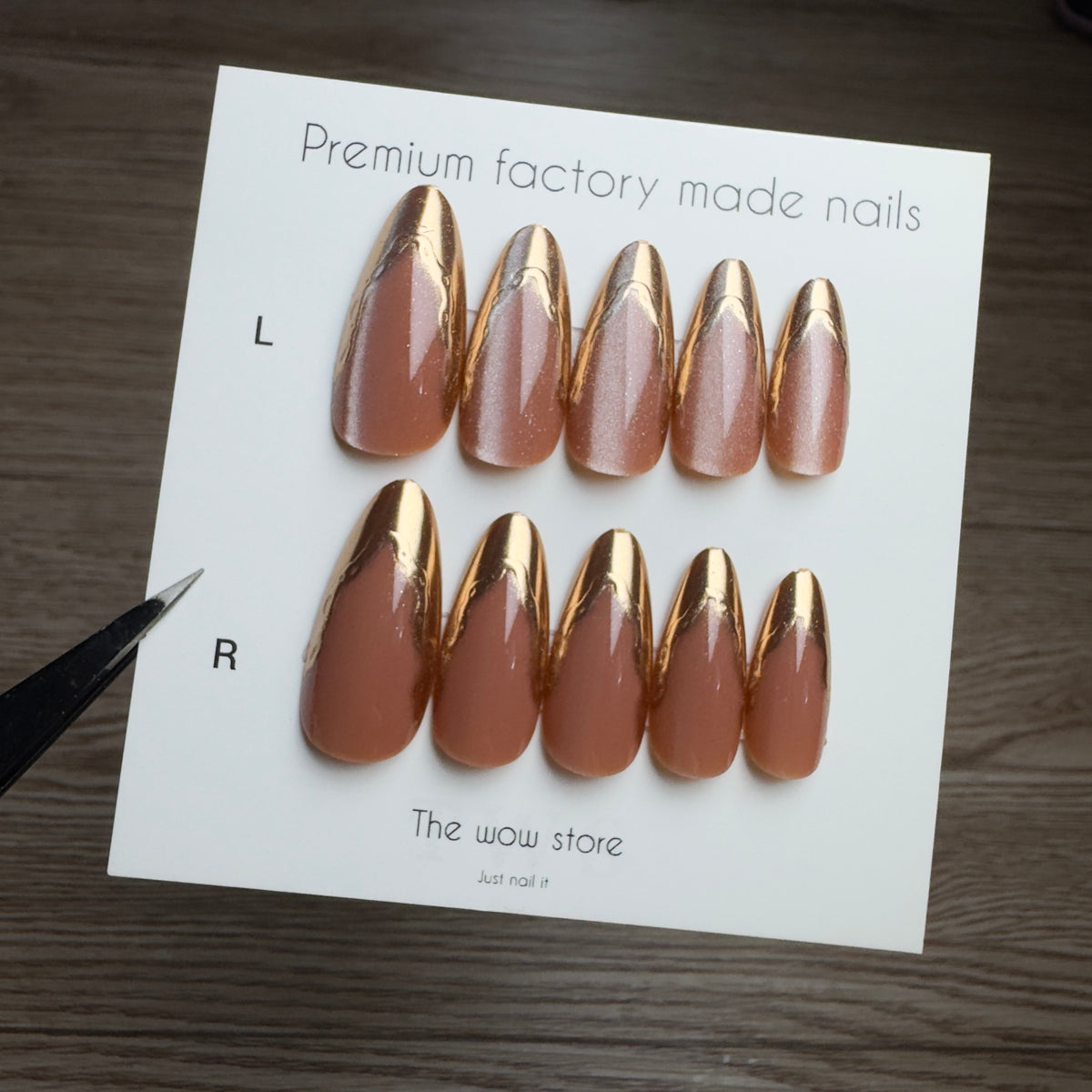 Rust brown - 24 nails set