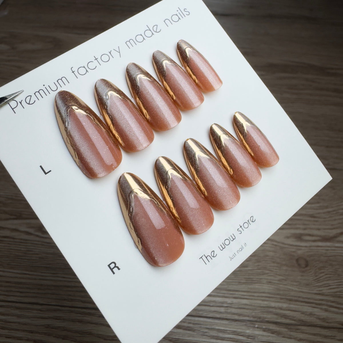 Rust brown - 24 nails set