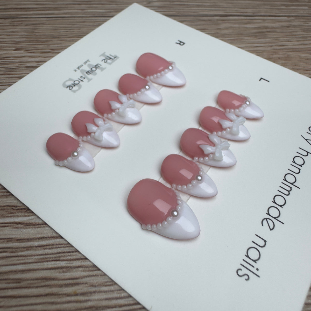 Kids french nails- Handmade