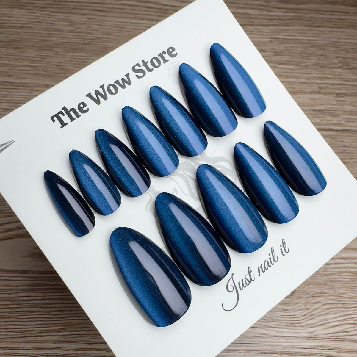 blue shell - 24 nails set