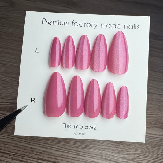 Coral pink - 24 nails set