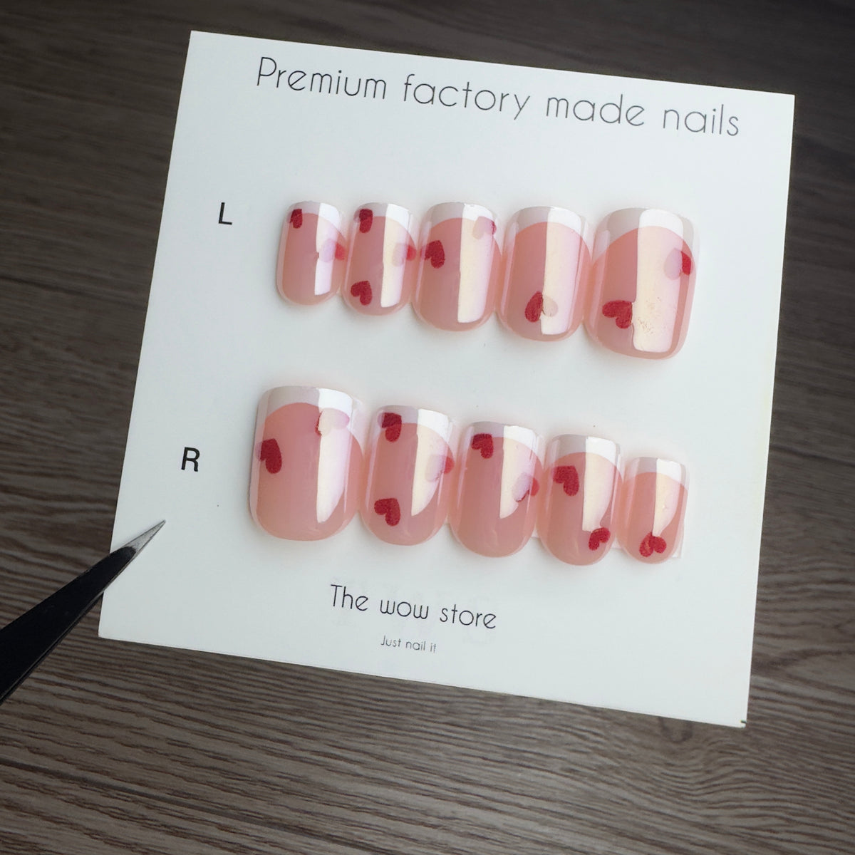 Valentine - 24 nails set