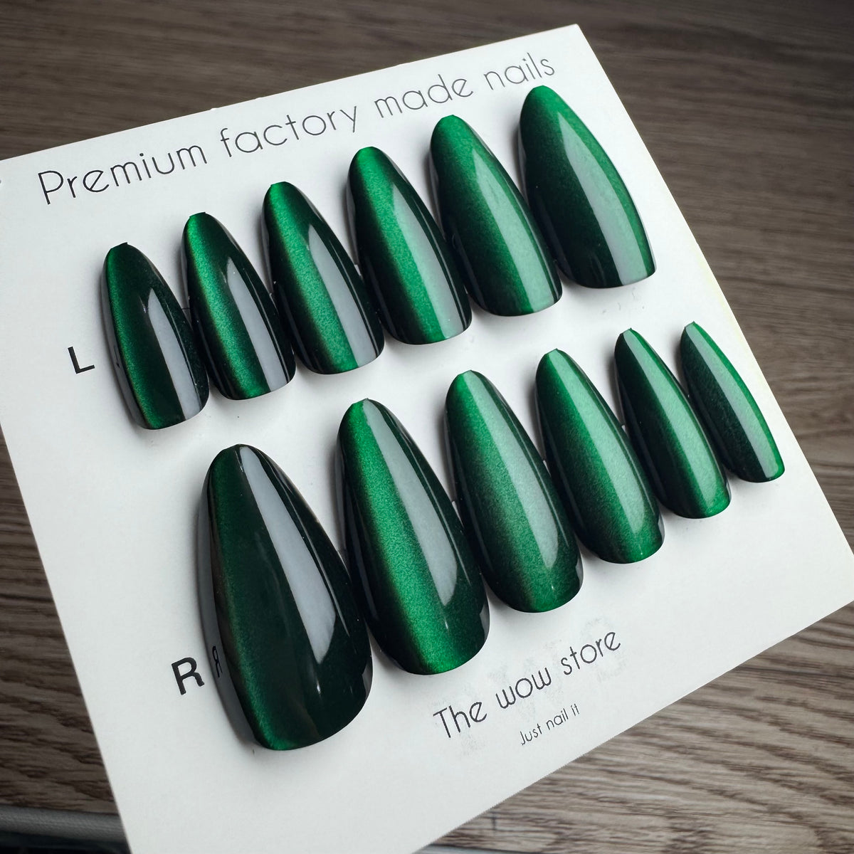 Emerald - 24 nails set