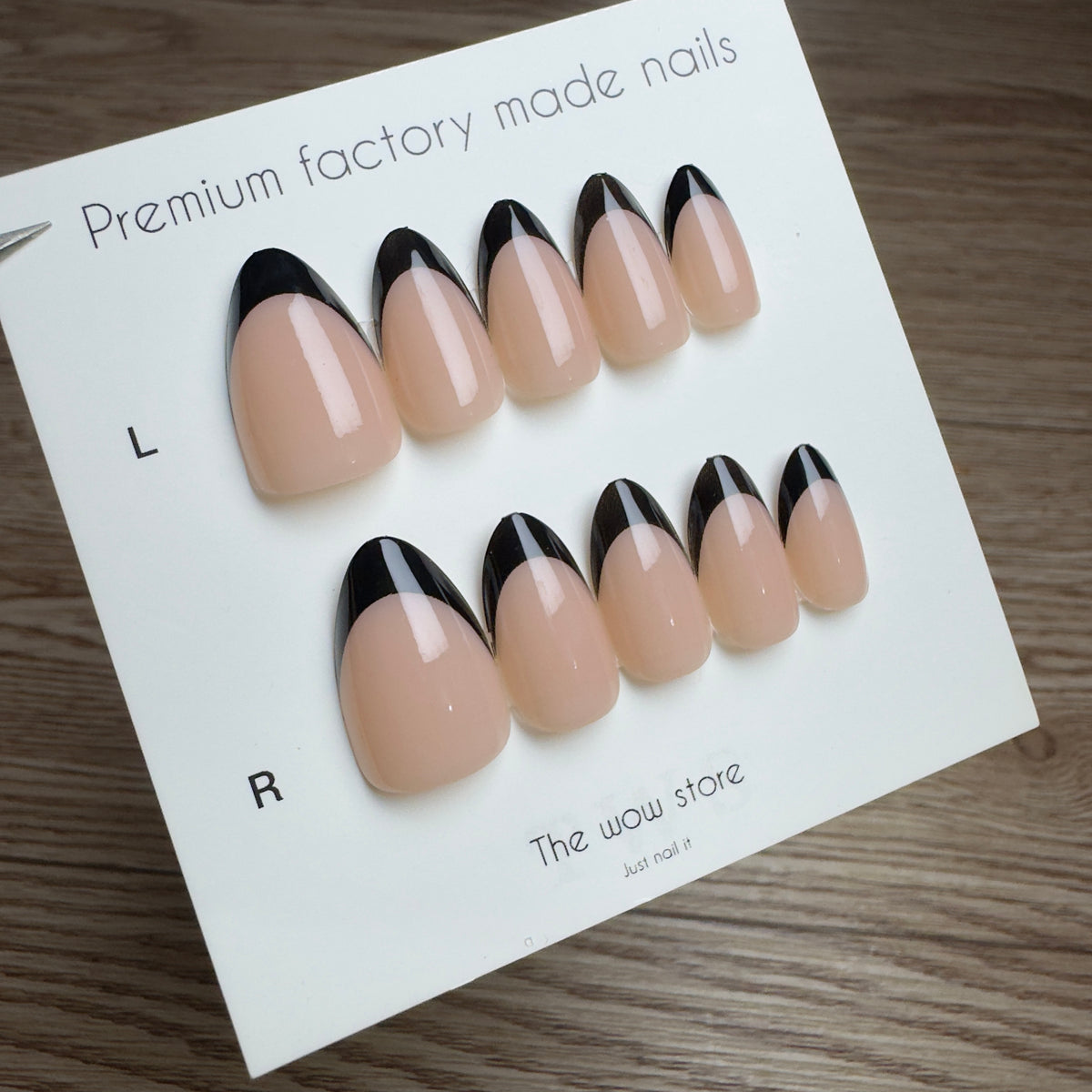 Charcoal vibe - 24 nails set