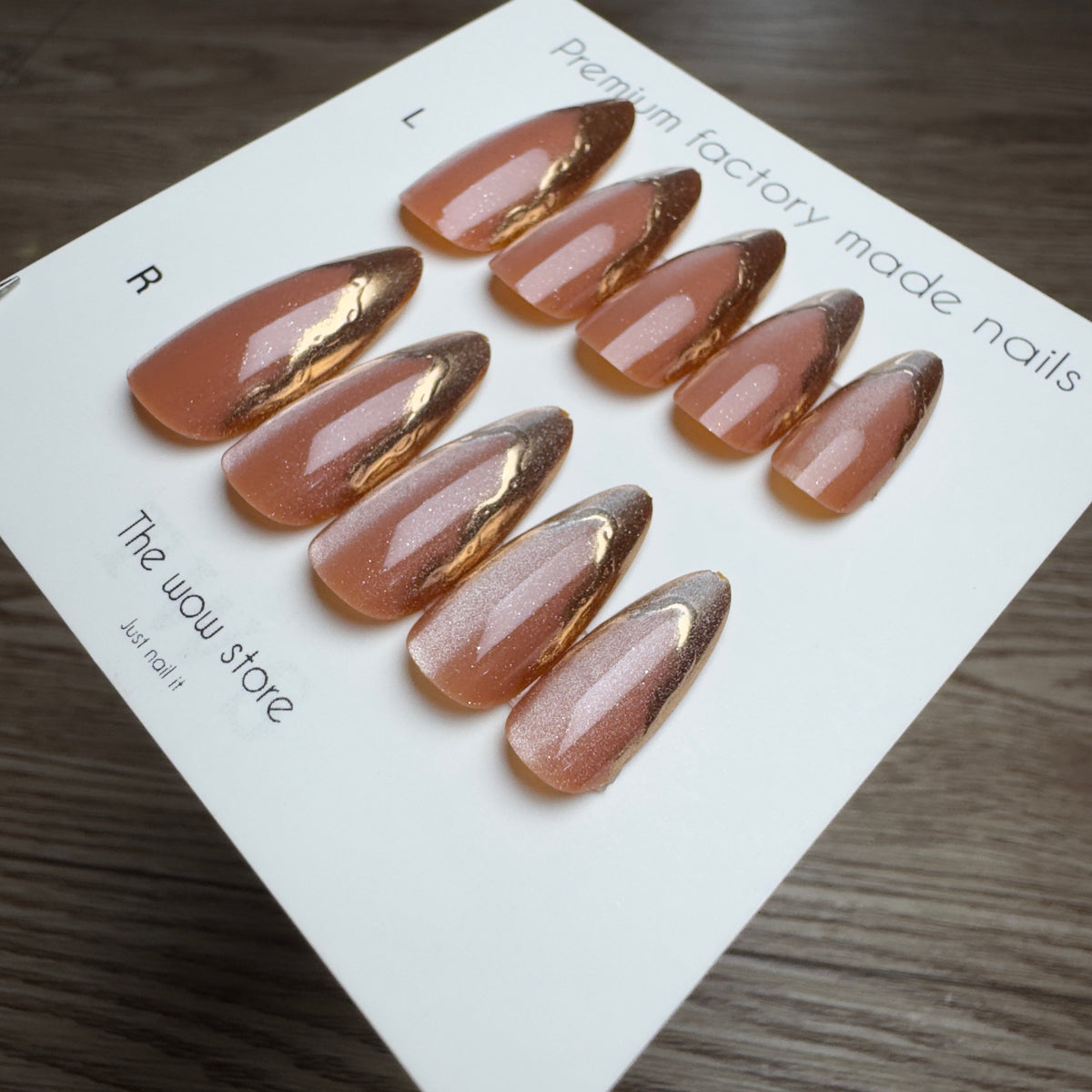 Rust brown - 24 nails set
