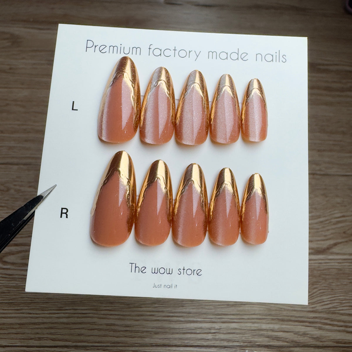 Rust brown - 24 nails set