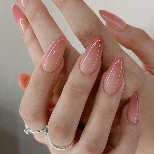 Almond gradient - 24 nails set