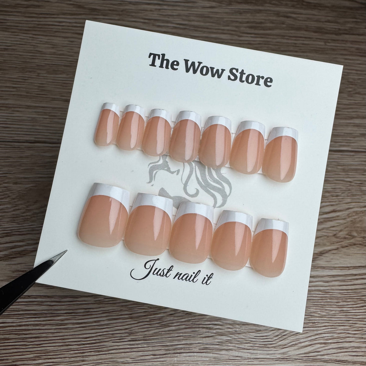 Short coffin french - 24 nails set