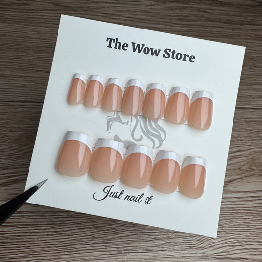 Short coffin french - 24 nails set