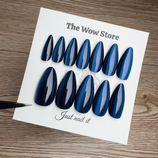 blue shell - 24 nails set