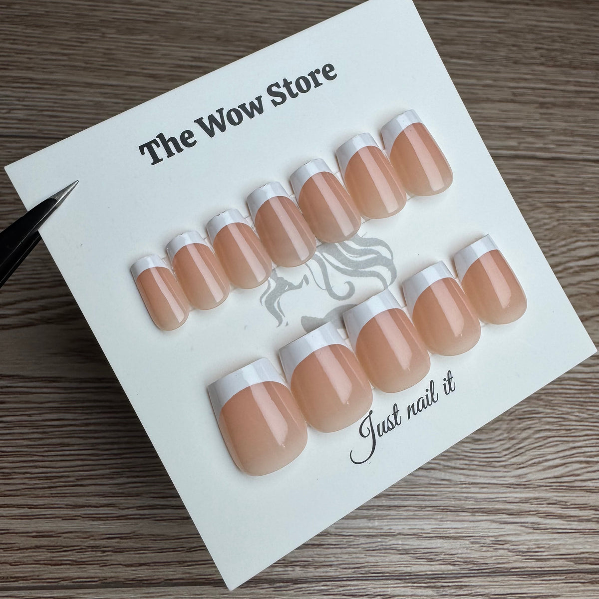 Short coffin french - 24 nails set