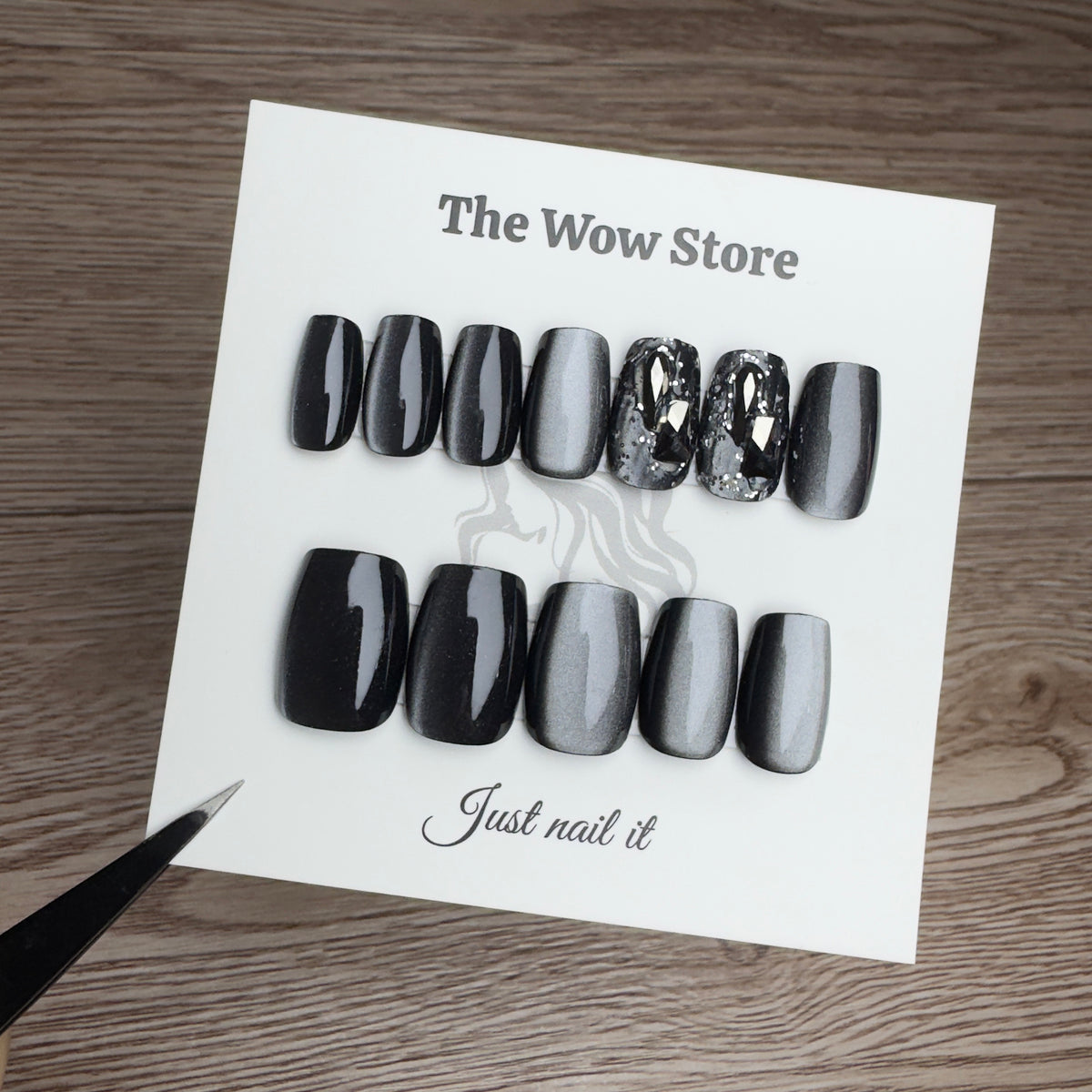 Black magic - 24 nails set